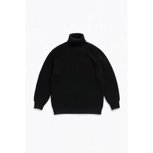 Aran Crafts Black Turtleneck Sweater